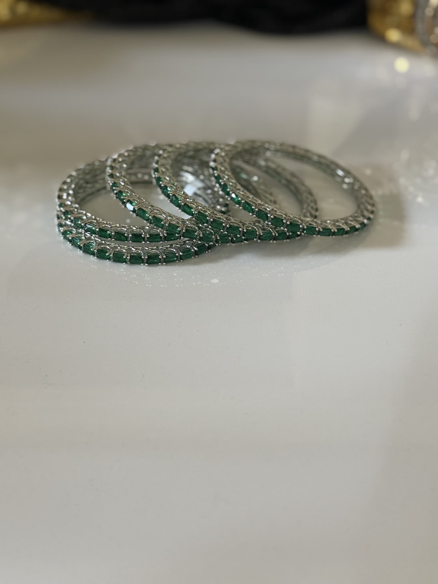 Emerald Hexagon Bracelet