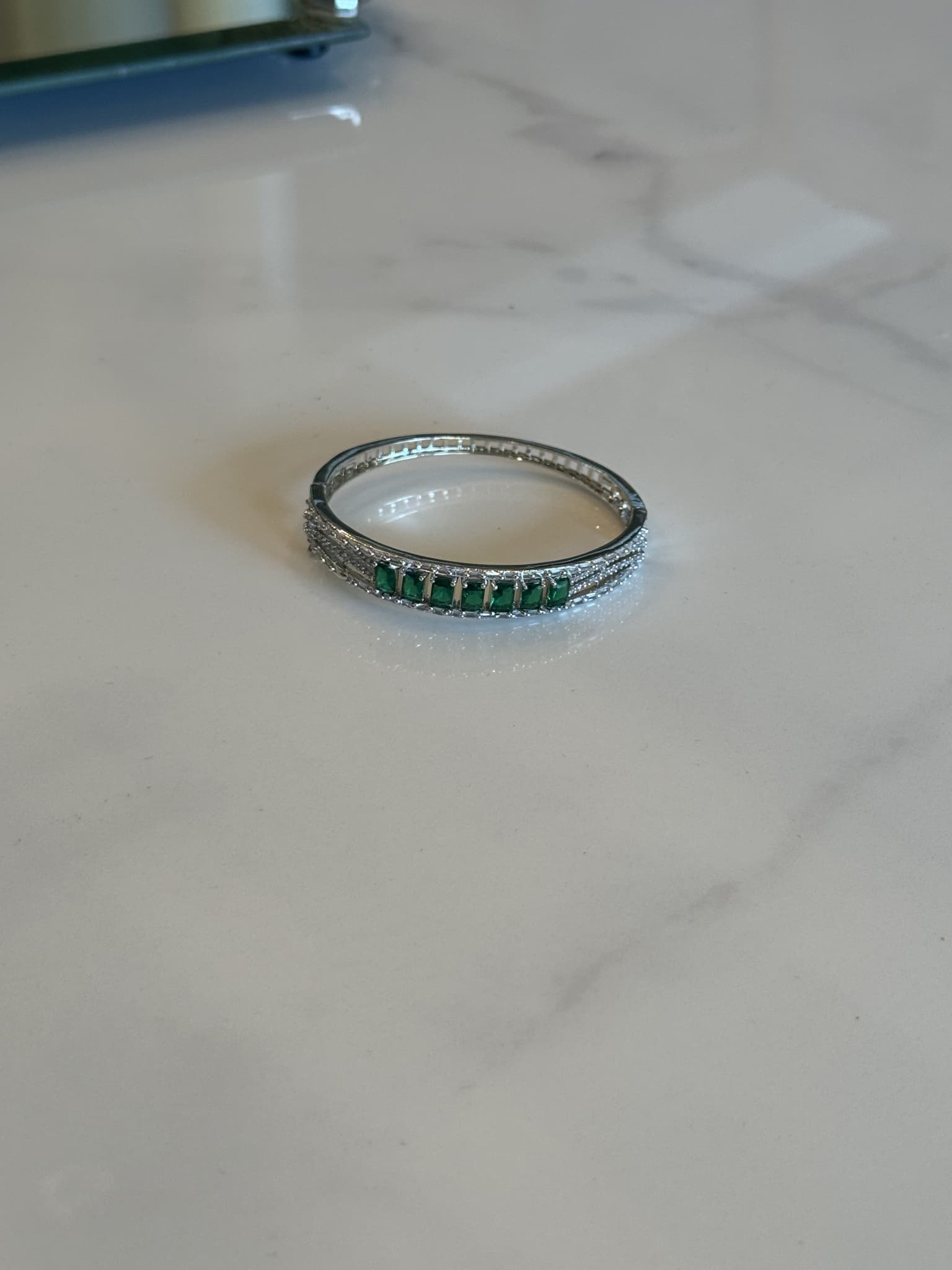 Emerald Hexagon Bracelet
