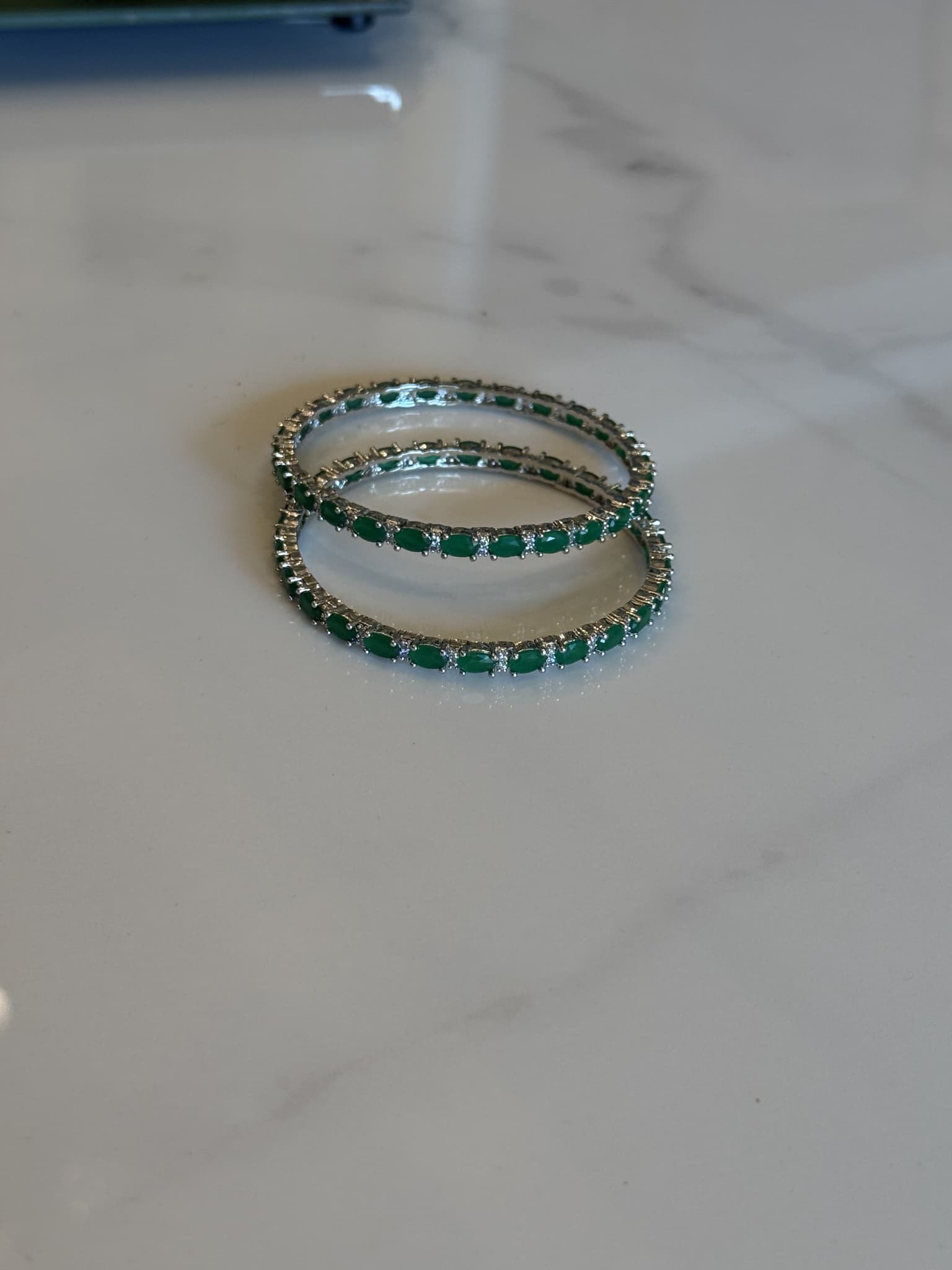 Emerald Hexagon Bracelet