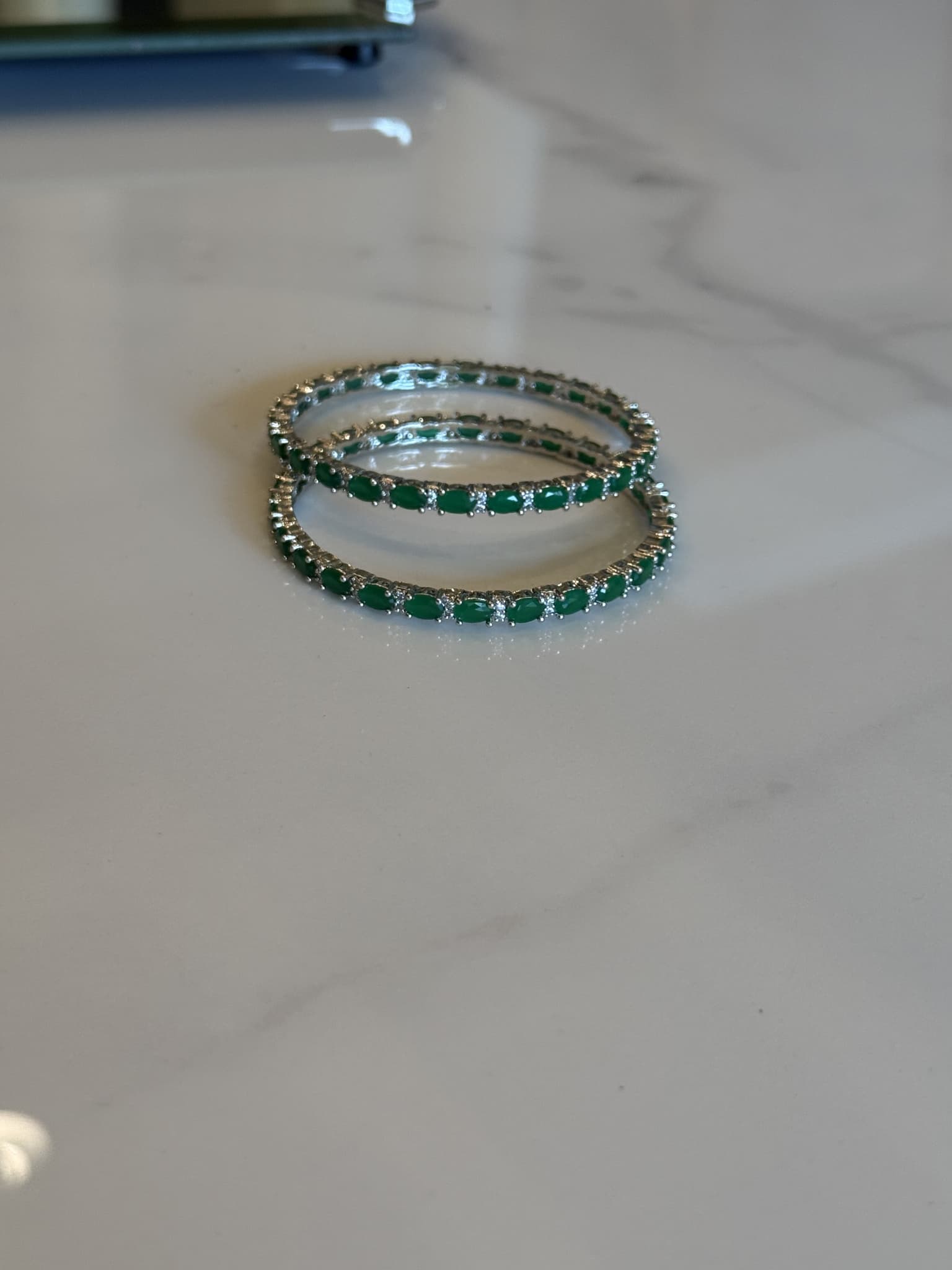 Emerald Hexagon Bracelet