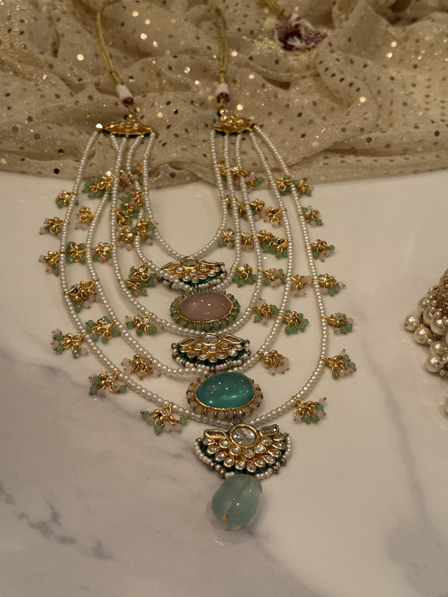 Sapphire and Diamond Crystal Necklace
