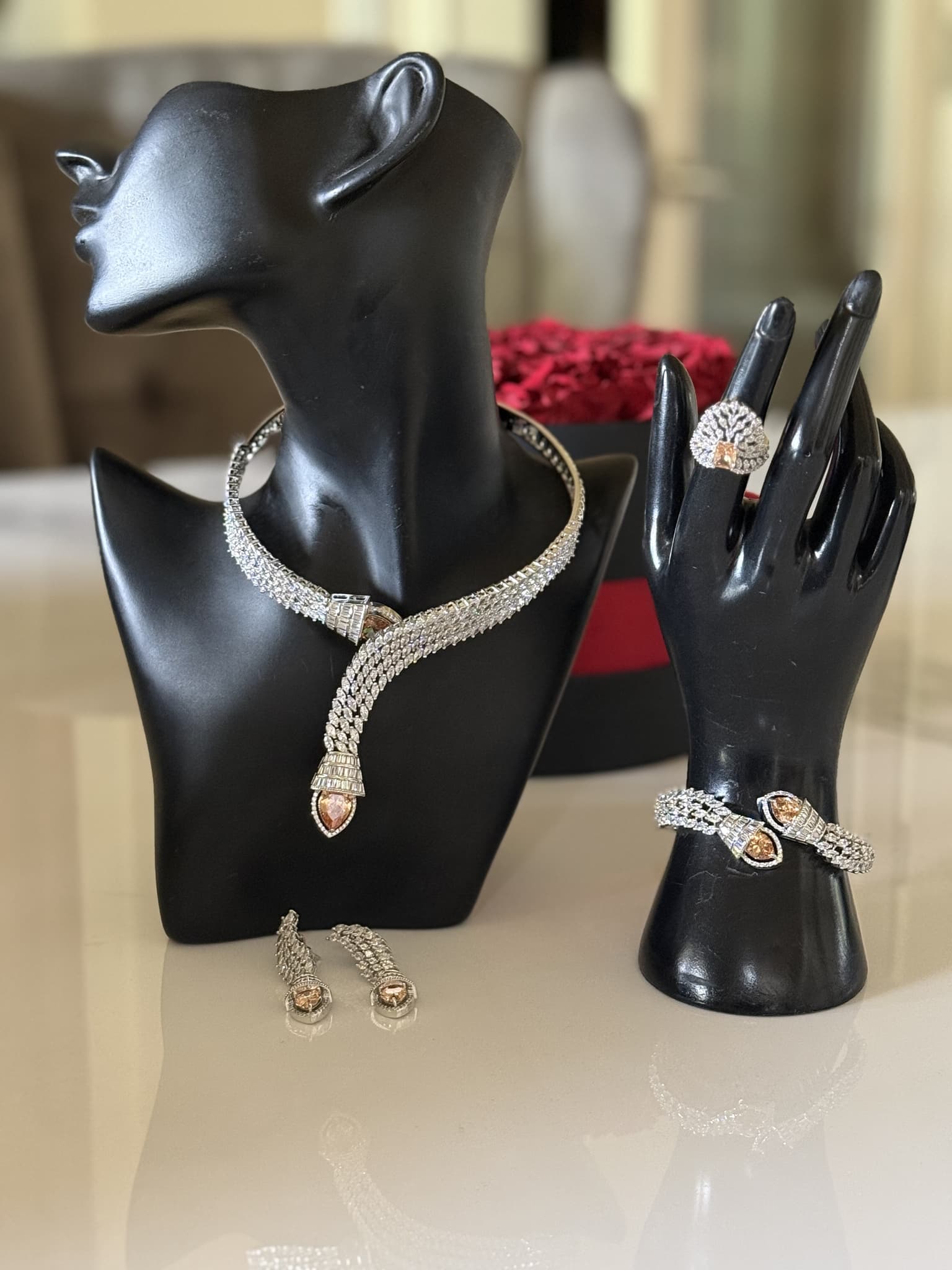 Diamond and Champagne Snake Set