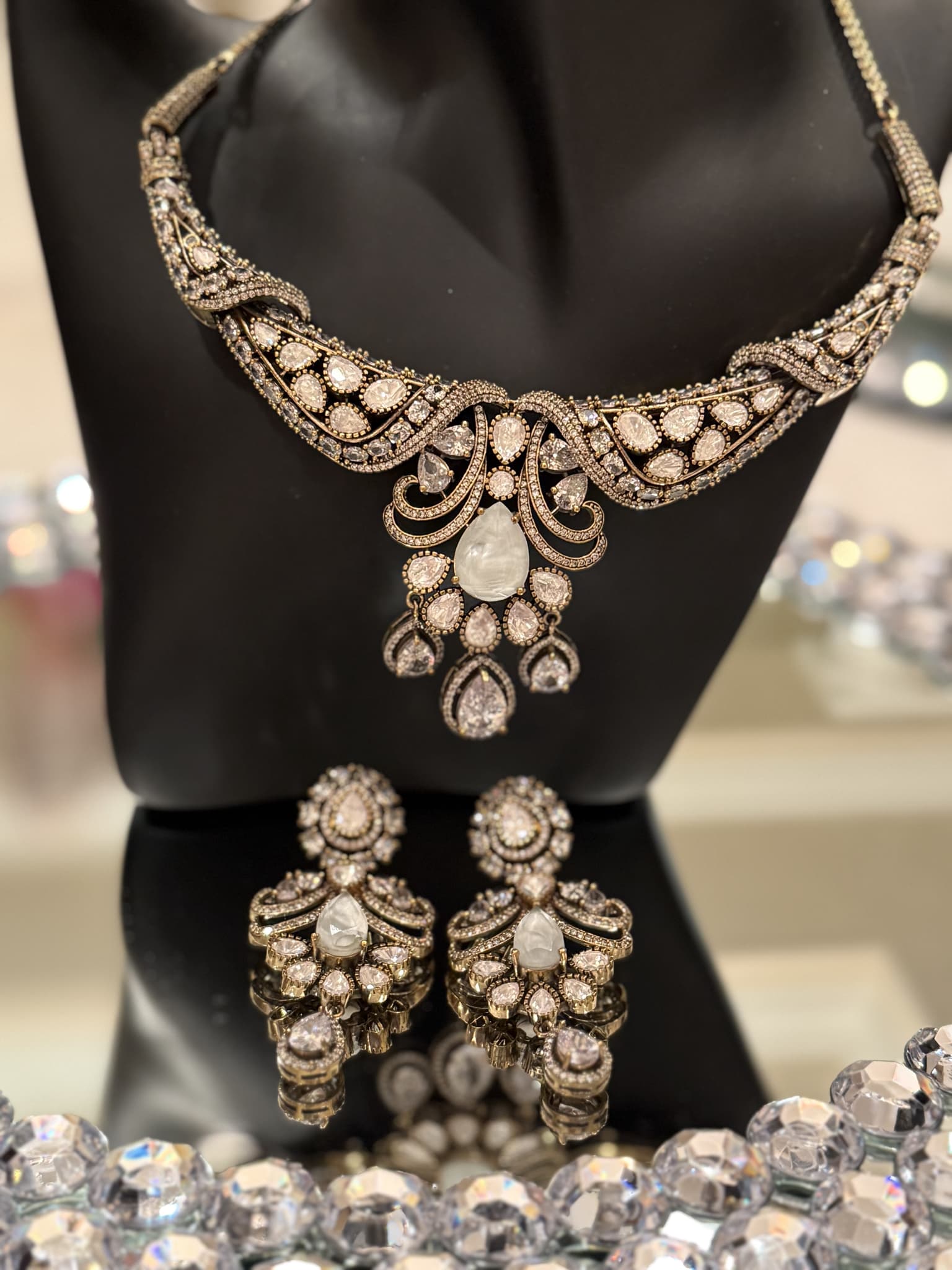 Polki and  Pearl Festive Necklace Set