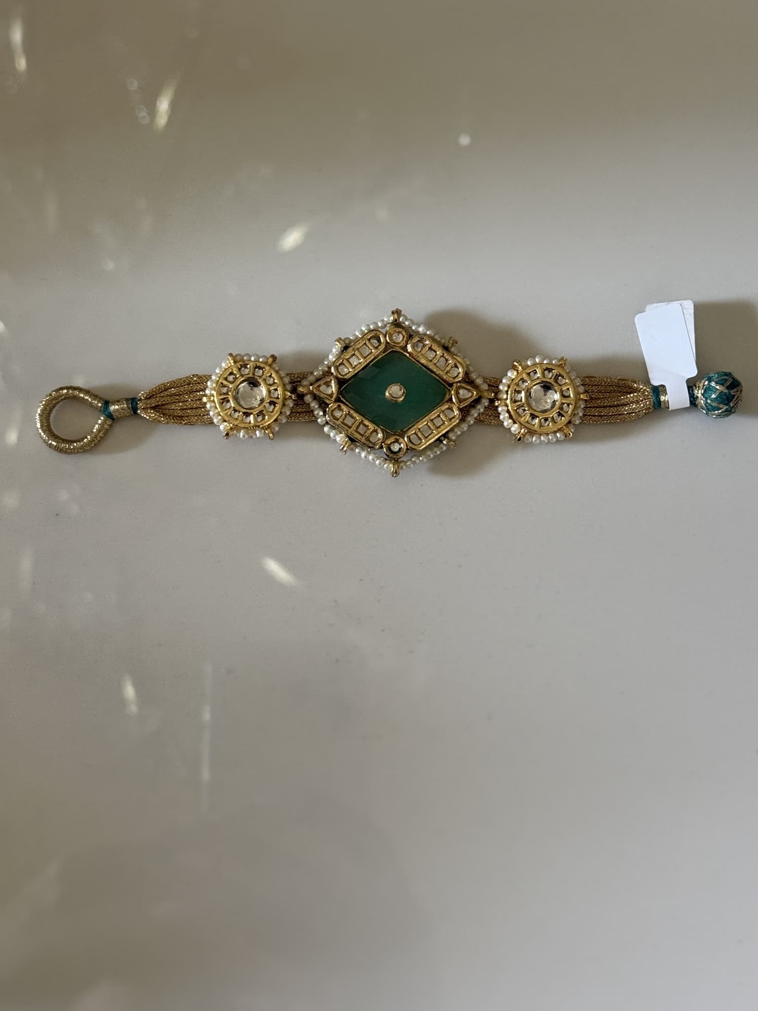 Emerald Hexagon Bracelet