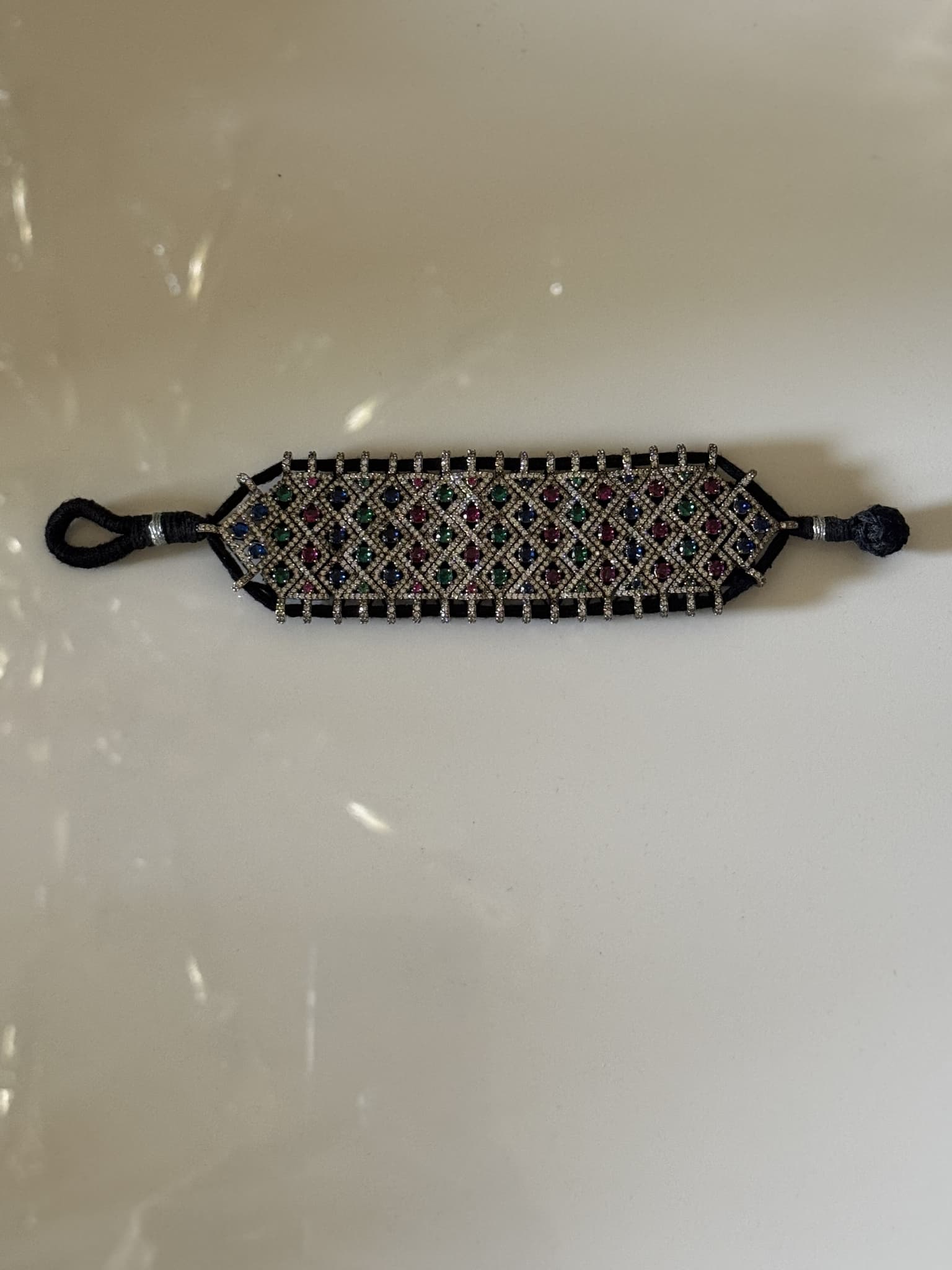 Black Diamond Mesh Bracelet