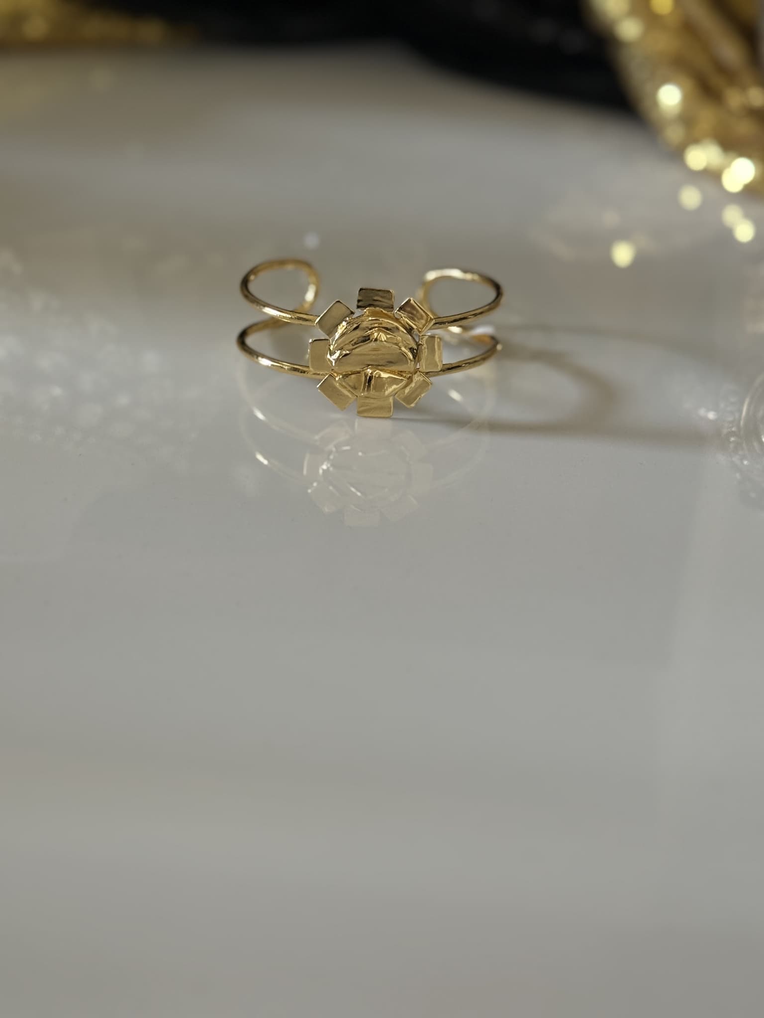 Minimalist Double-Band Gold Cuff