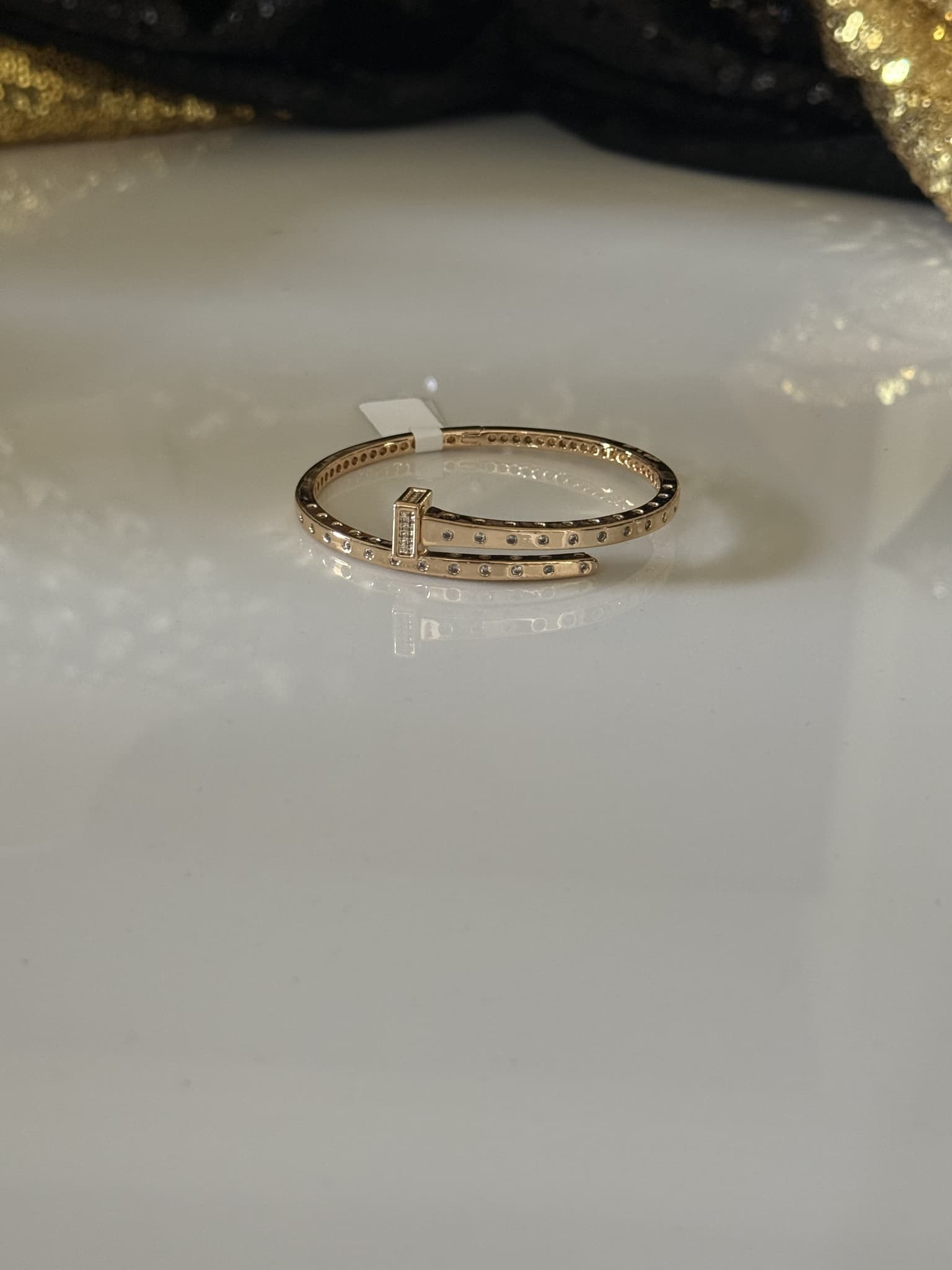 Diamond and Ruby Encrusted Hinged Cuff