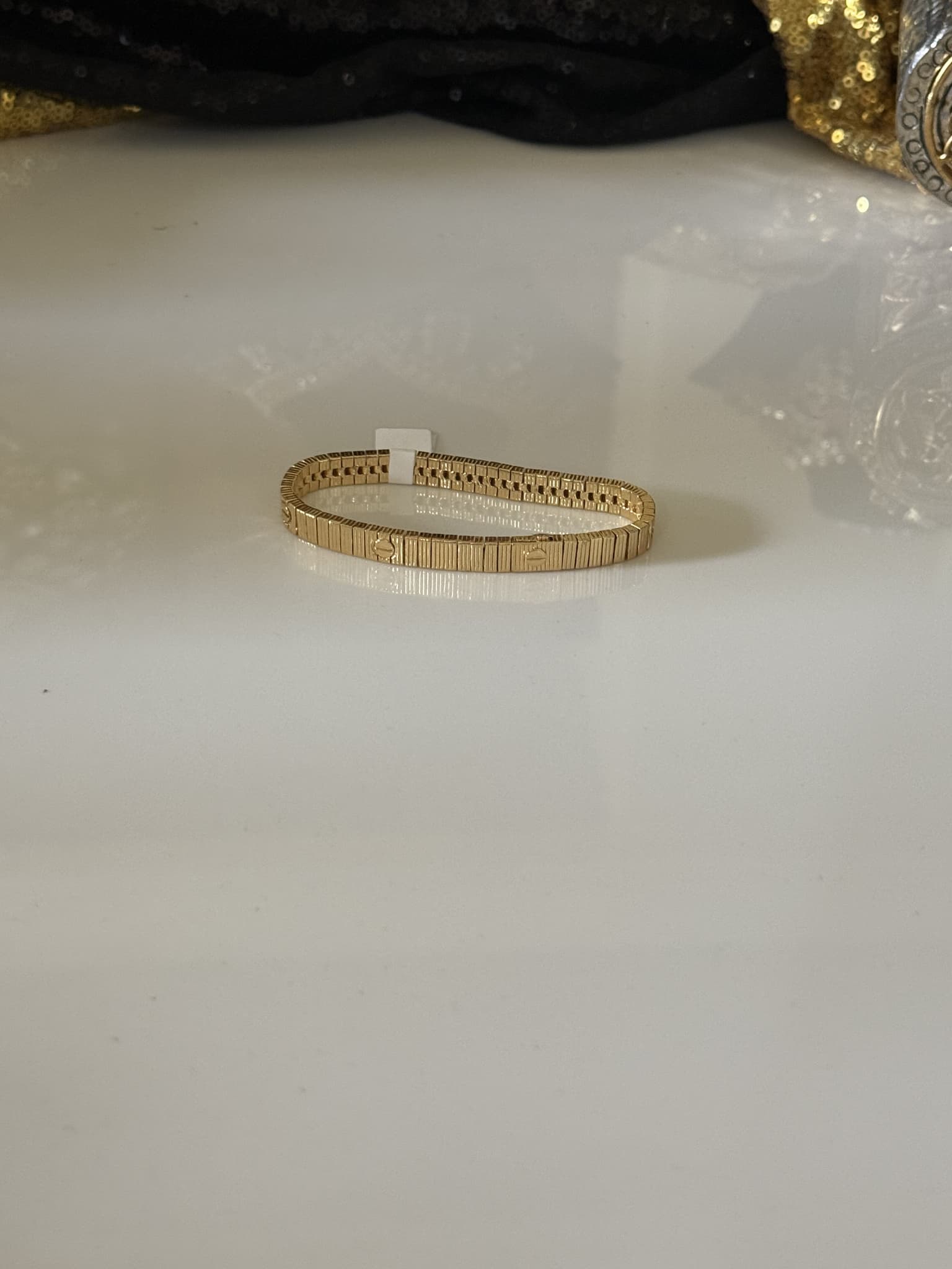 Textured Gold Link Bracelet