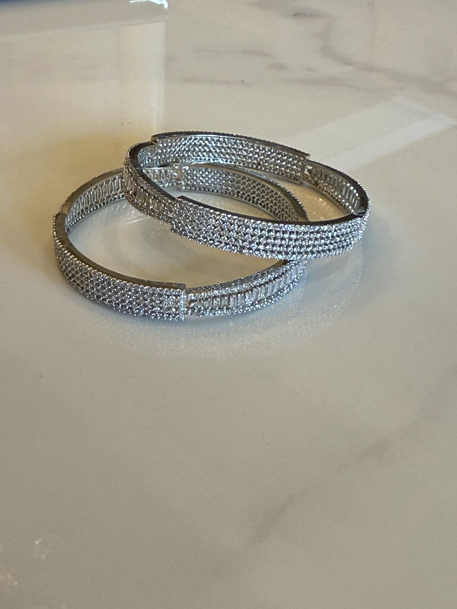 Diamond Pavé Hoop Bangles