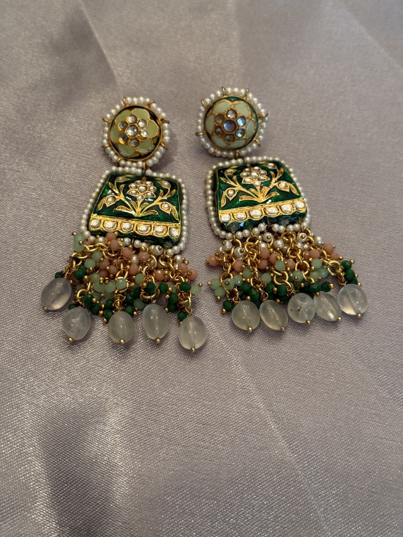 Pearl Floral Drop Earrings