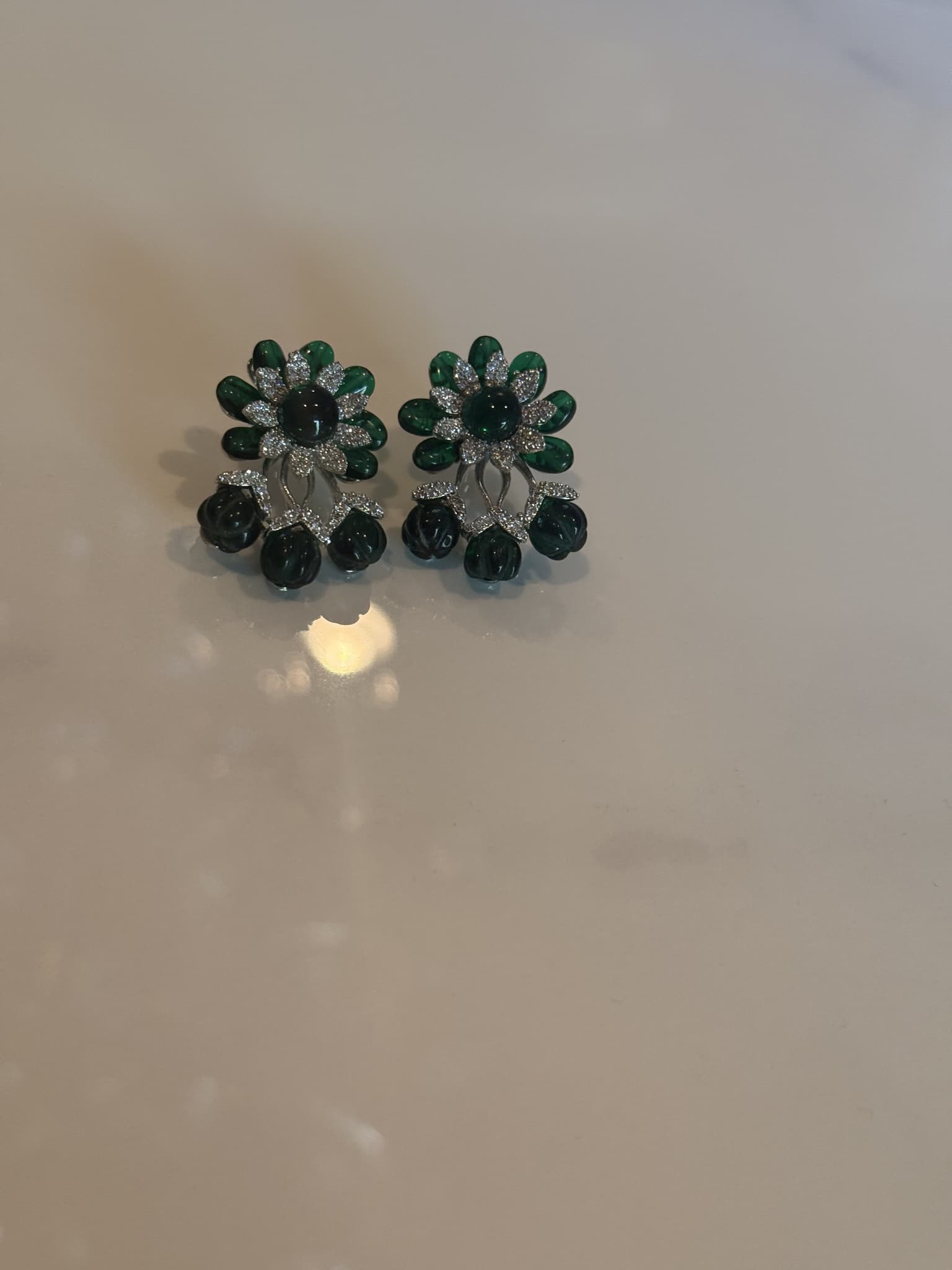 Pearl Cluster Dome Stud Earrings