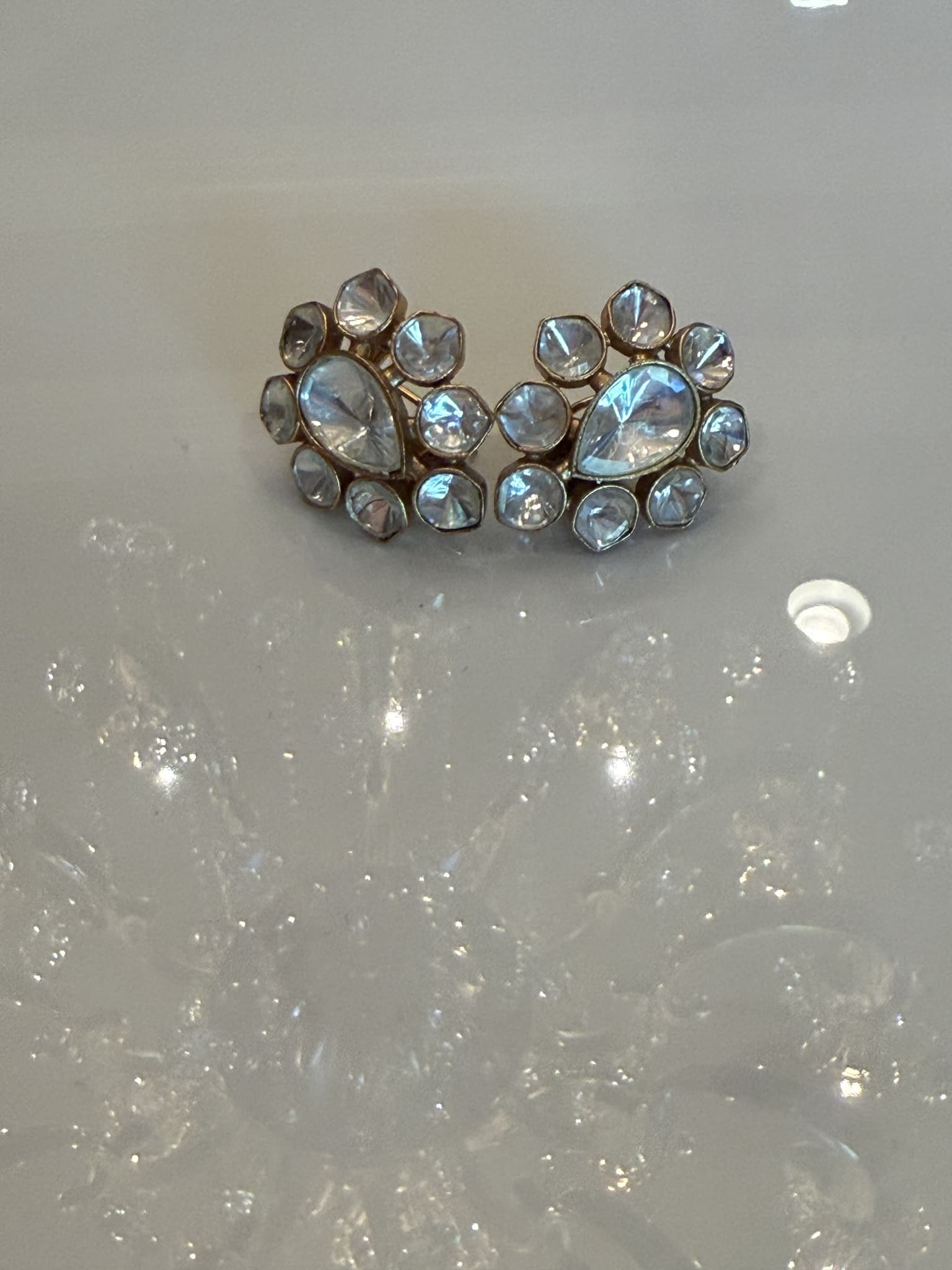 Kundan Cluster Stud Earrings