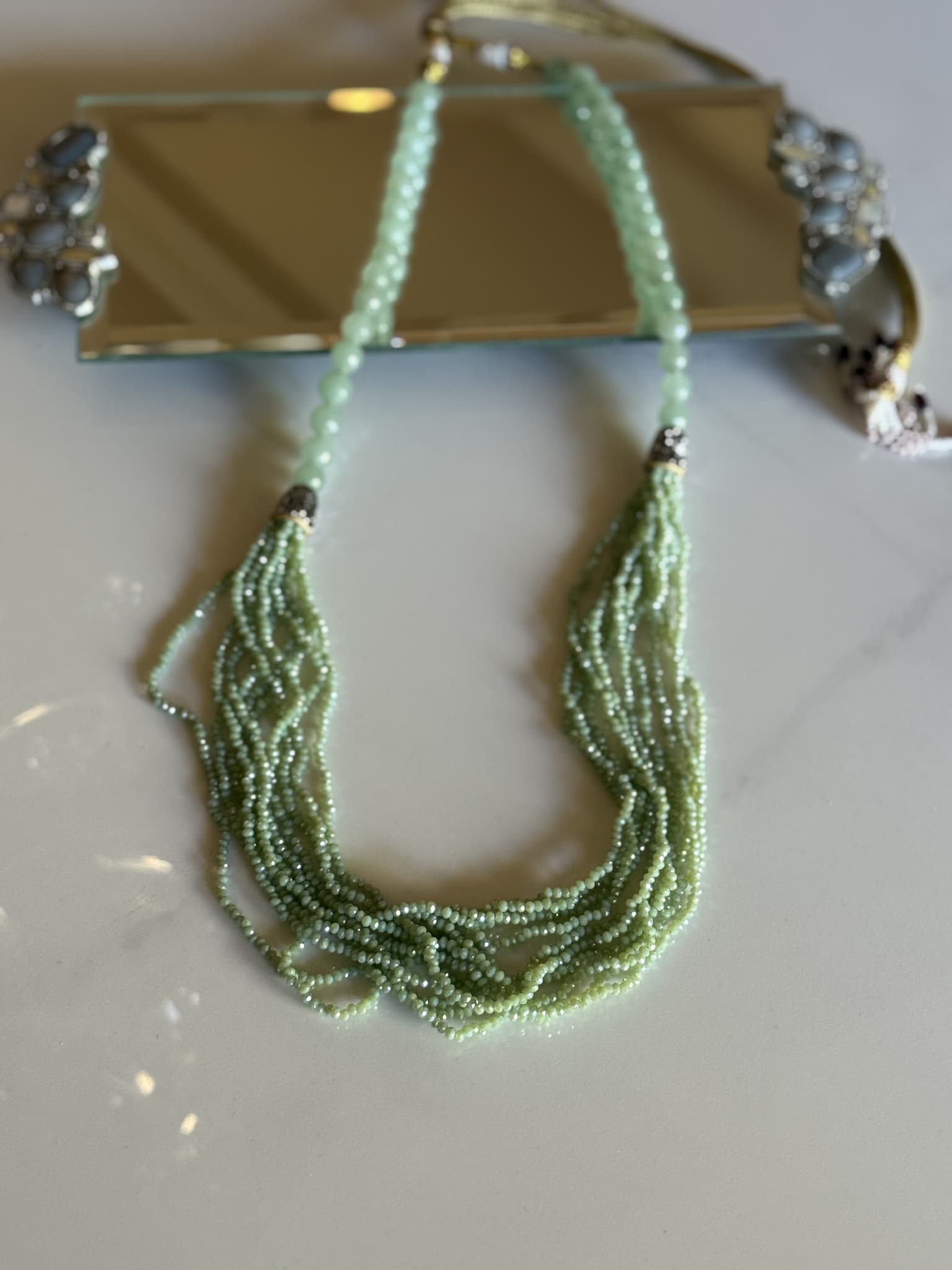 Mint Green Spinel Layered Necklace
