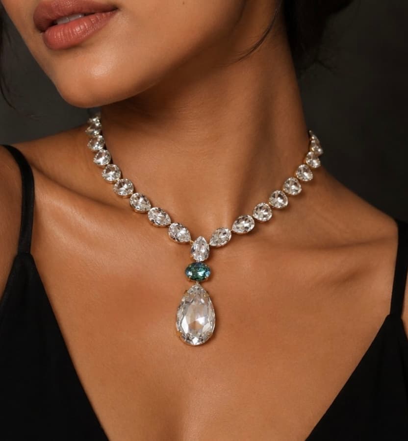 Swarovski Crystal Pearl Strand Necklace