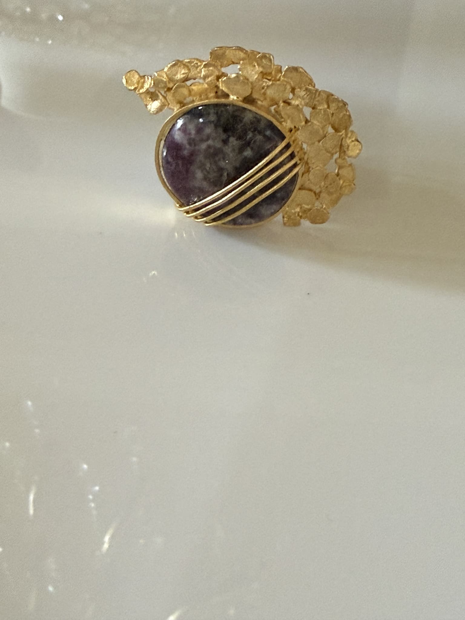 Amethyst Wrap Cocktail Ring