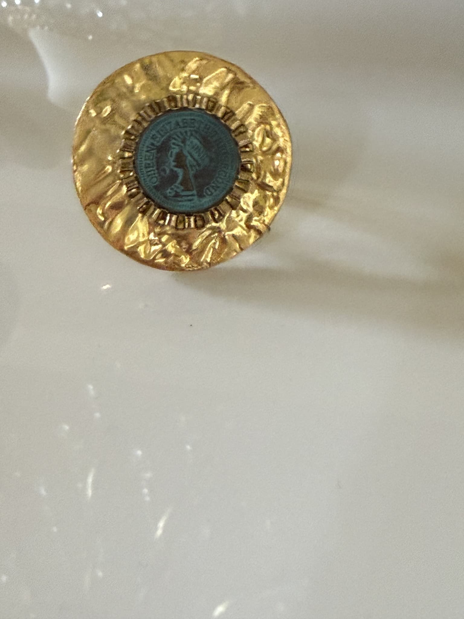 Teal Medallion Ring