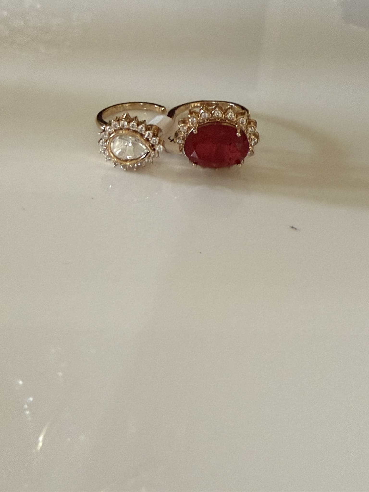 Ruby Pearl Duo Ring