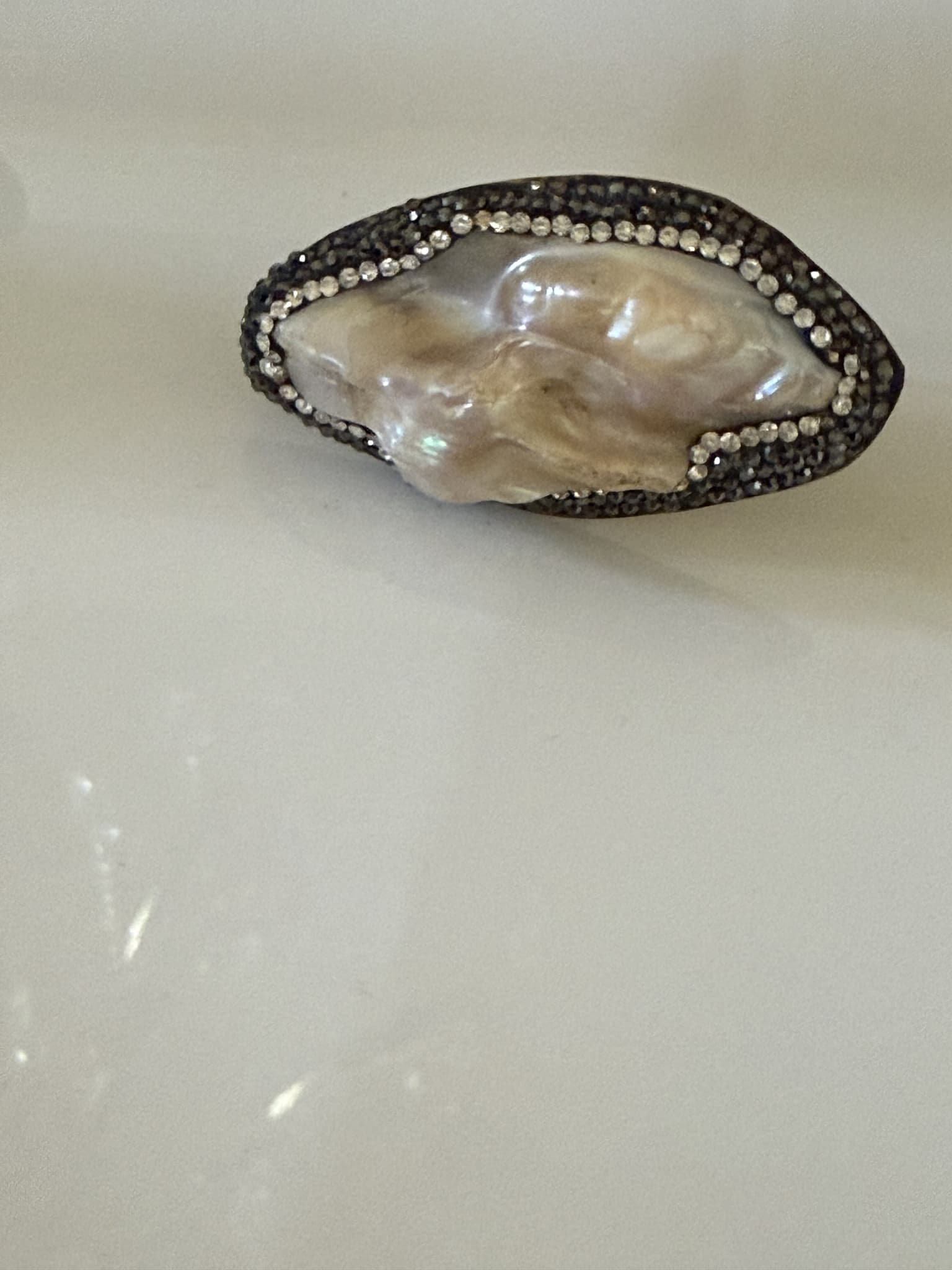 Agate and Green Chalcedony Duo Ring