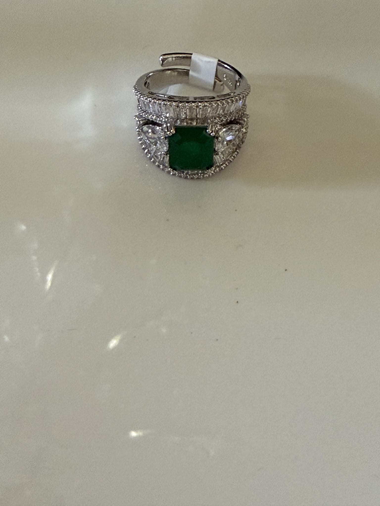 Emerald Shield Signet Ring