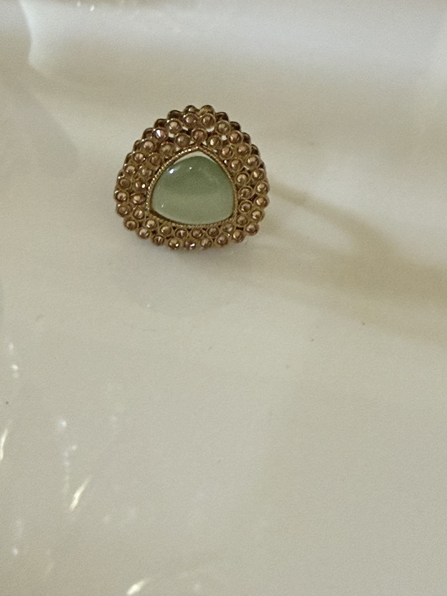 Tranquil Green Chalcedony Ring