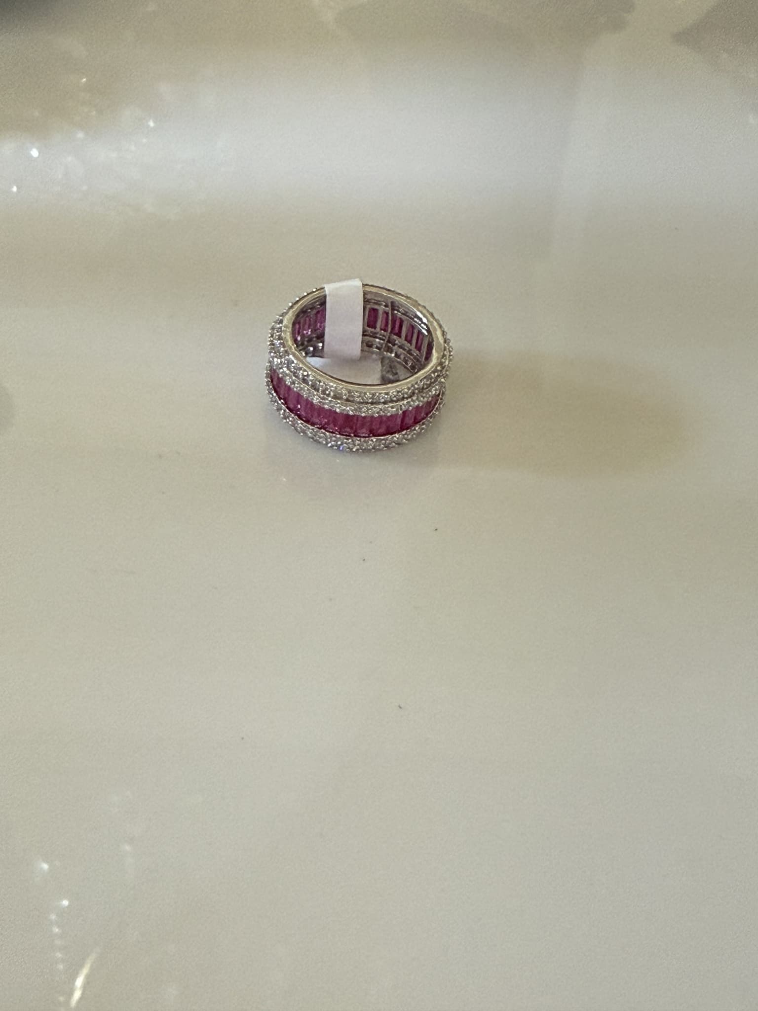 Ruby and Diamond Eternity Band