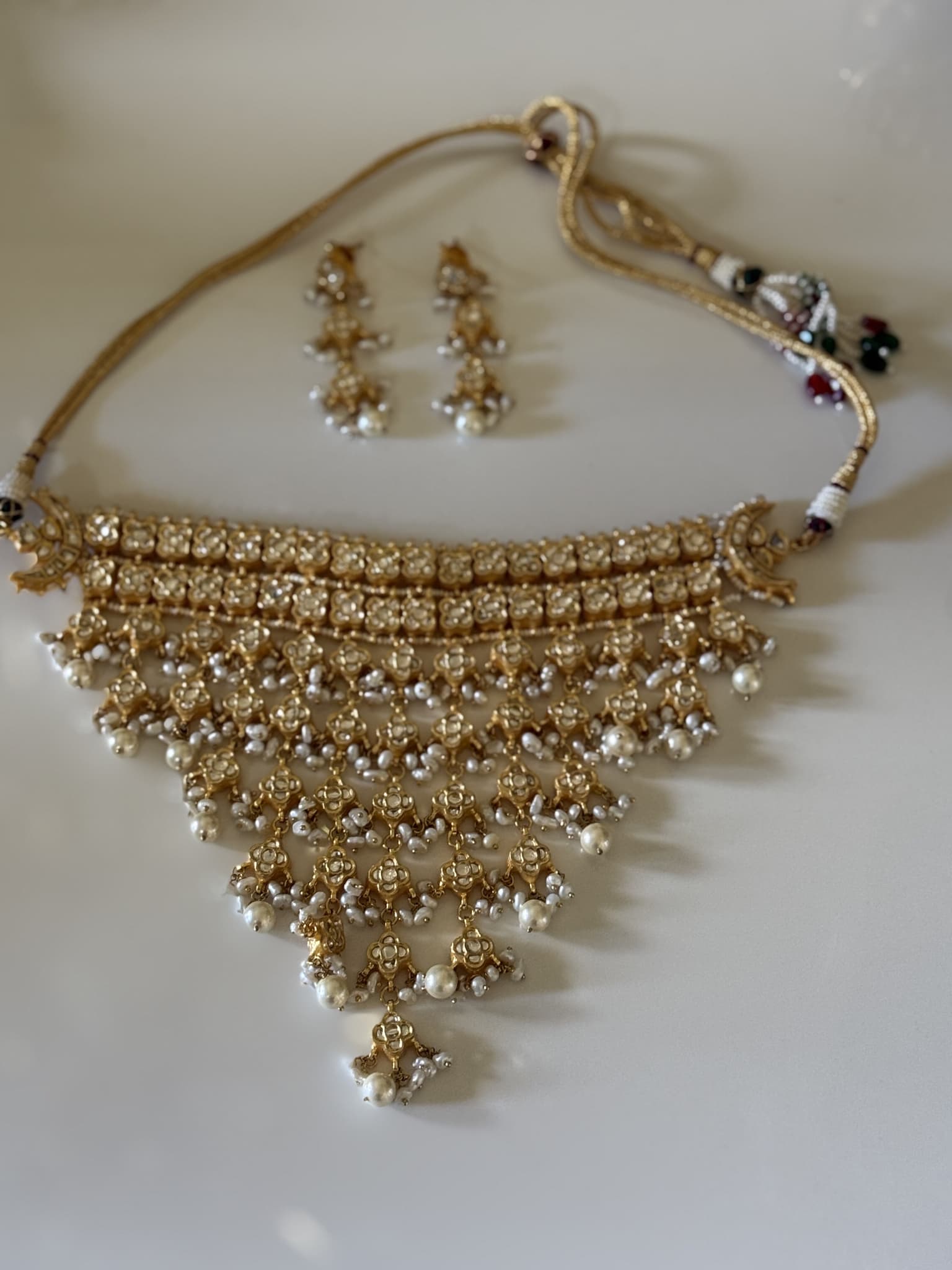 Royal Polki Drop Necklace Set