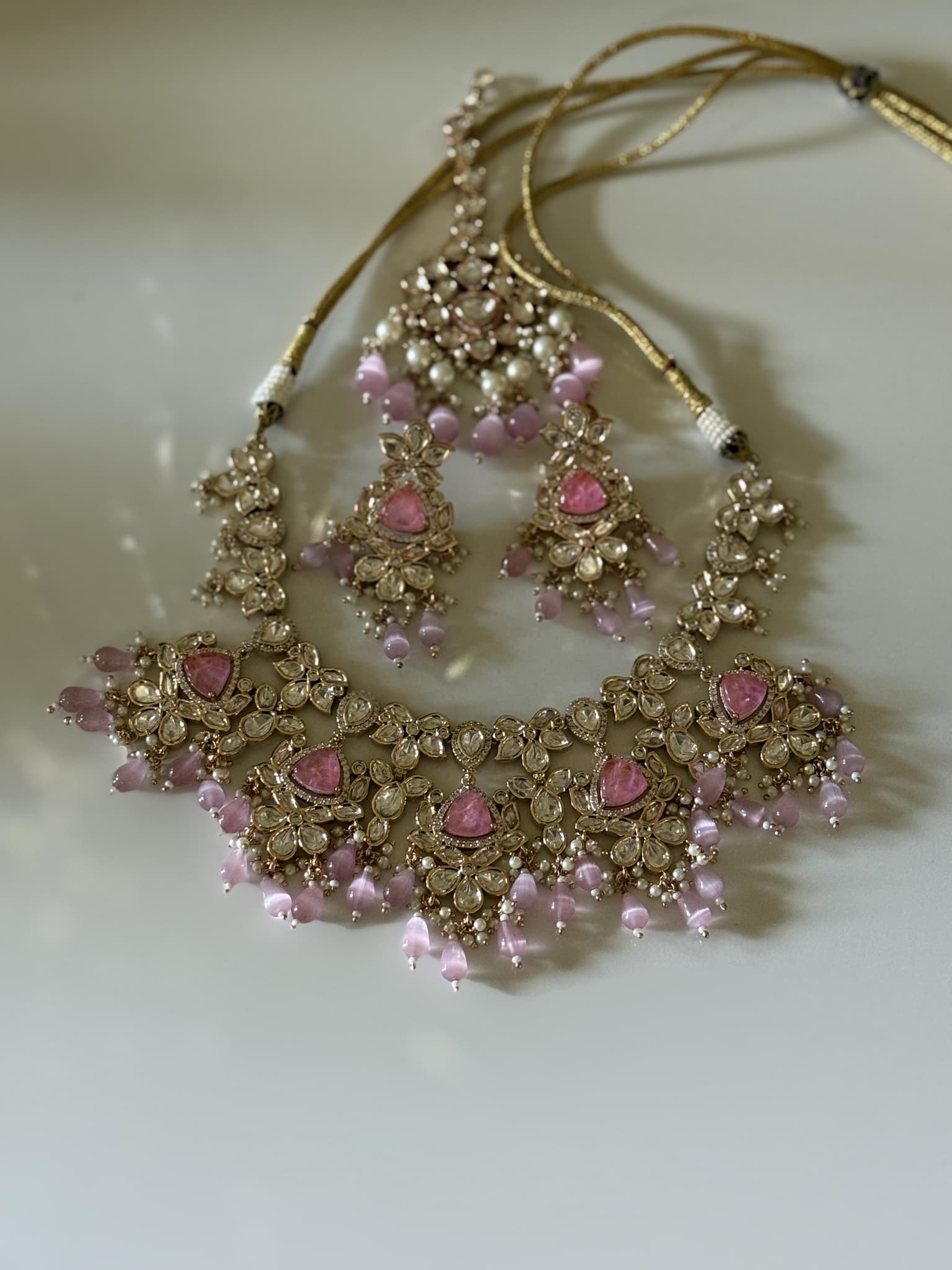 Pink Kundan Festive Set