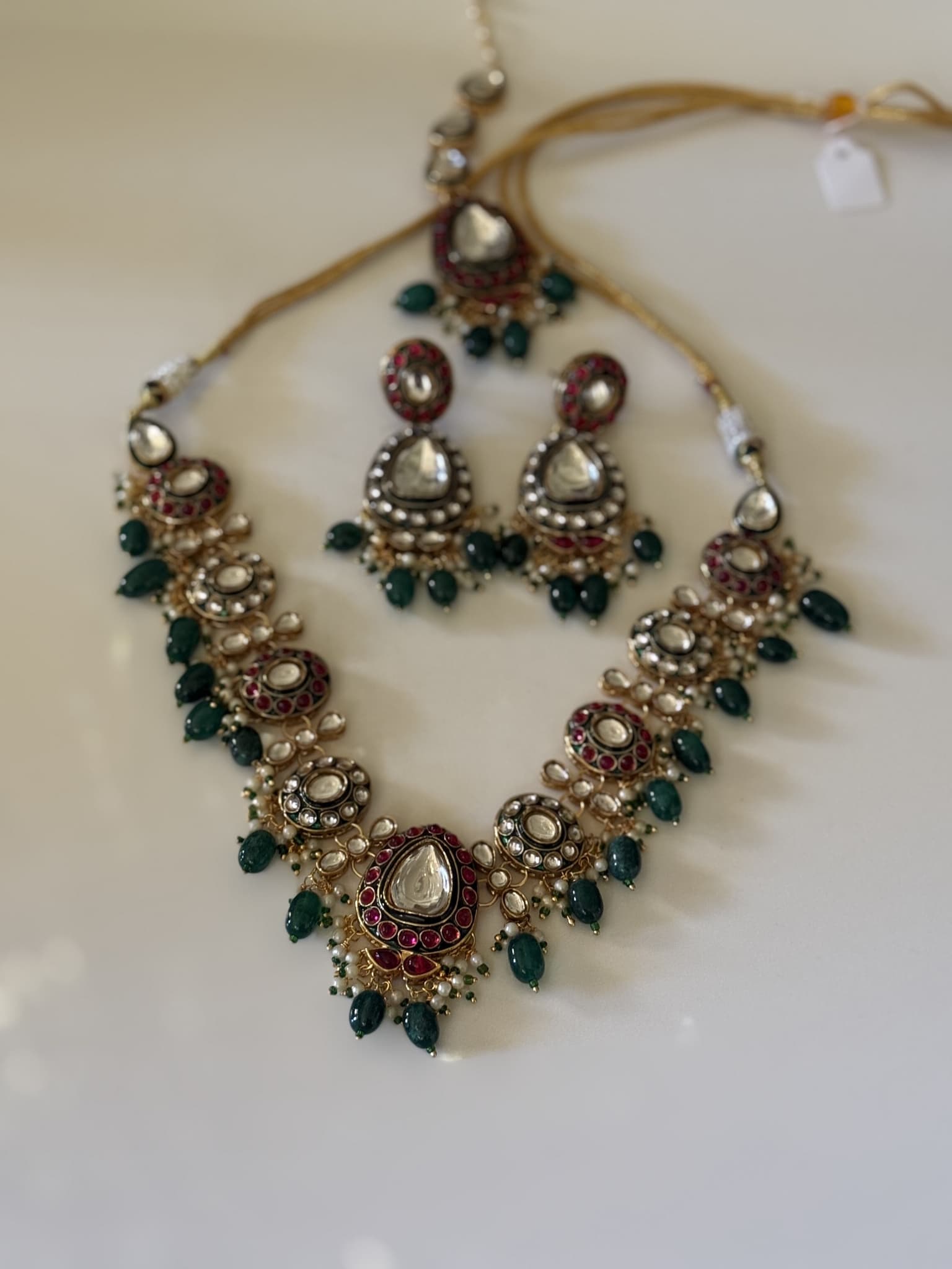 Ruby and Emerald Polki Festive Set