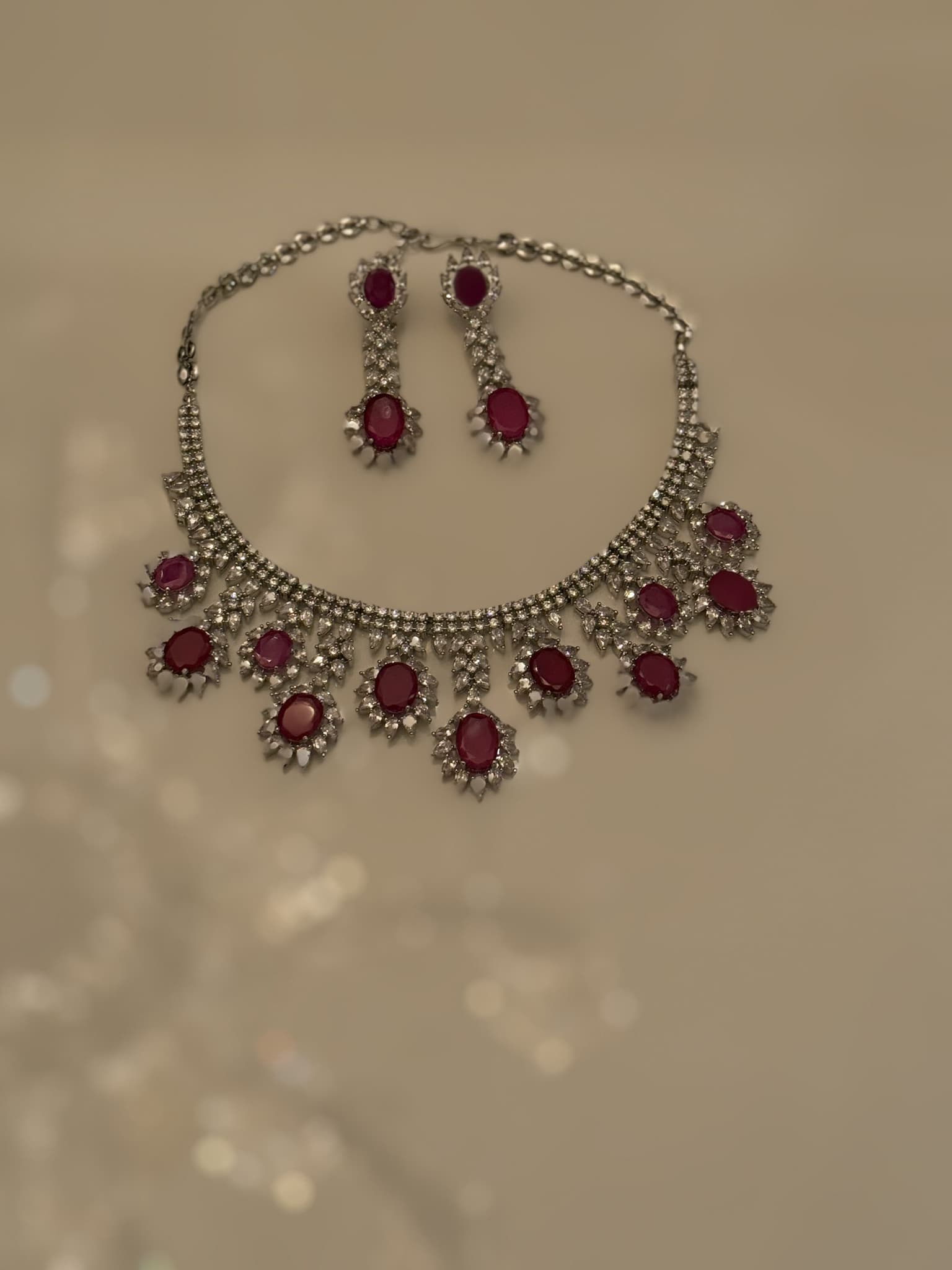 White CZ Sapphire Drop Set