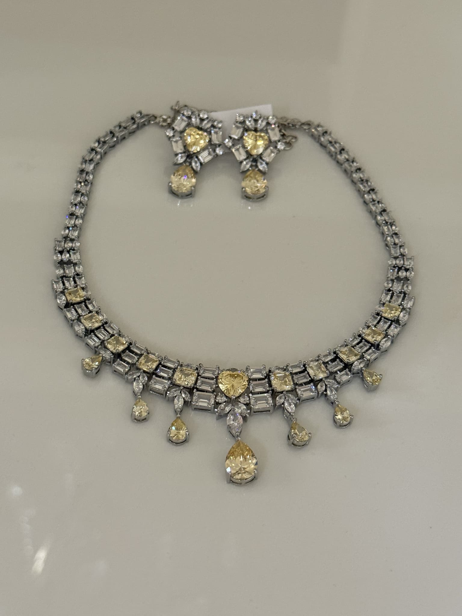 Zircoin and Sapphire Necklace Set