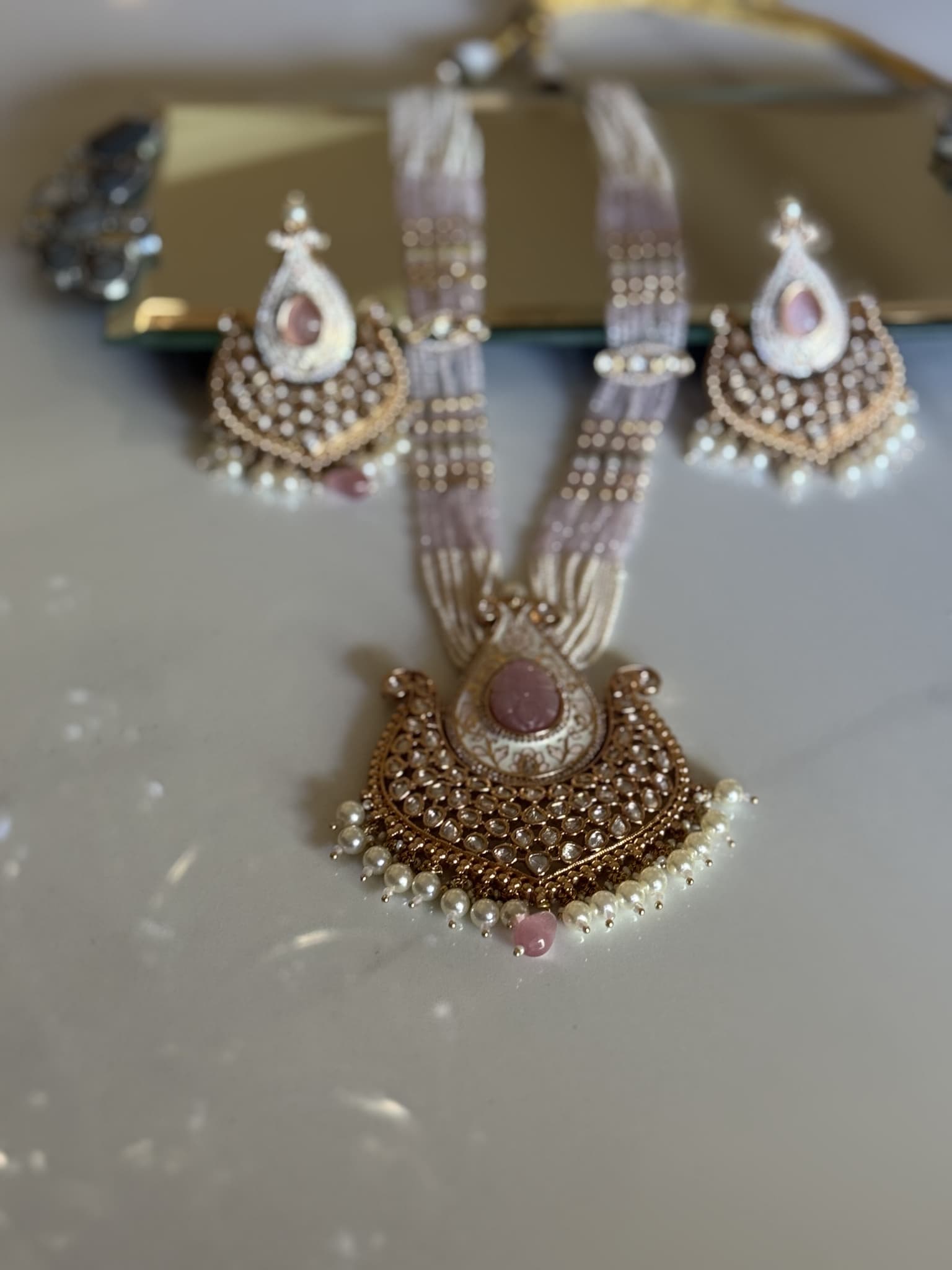 Rose Quartz Pendant Haslee Set