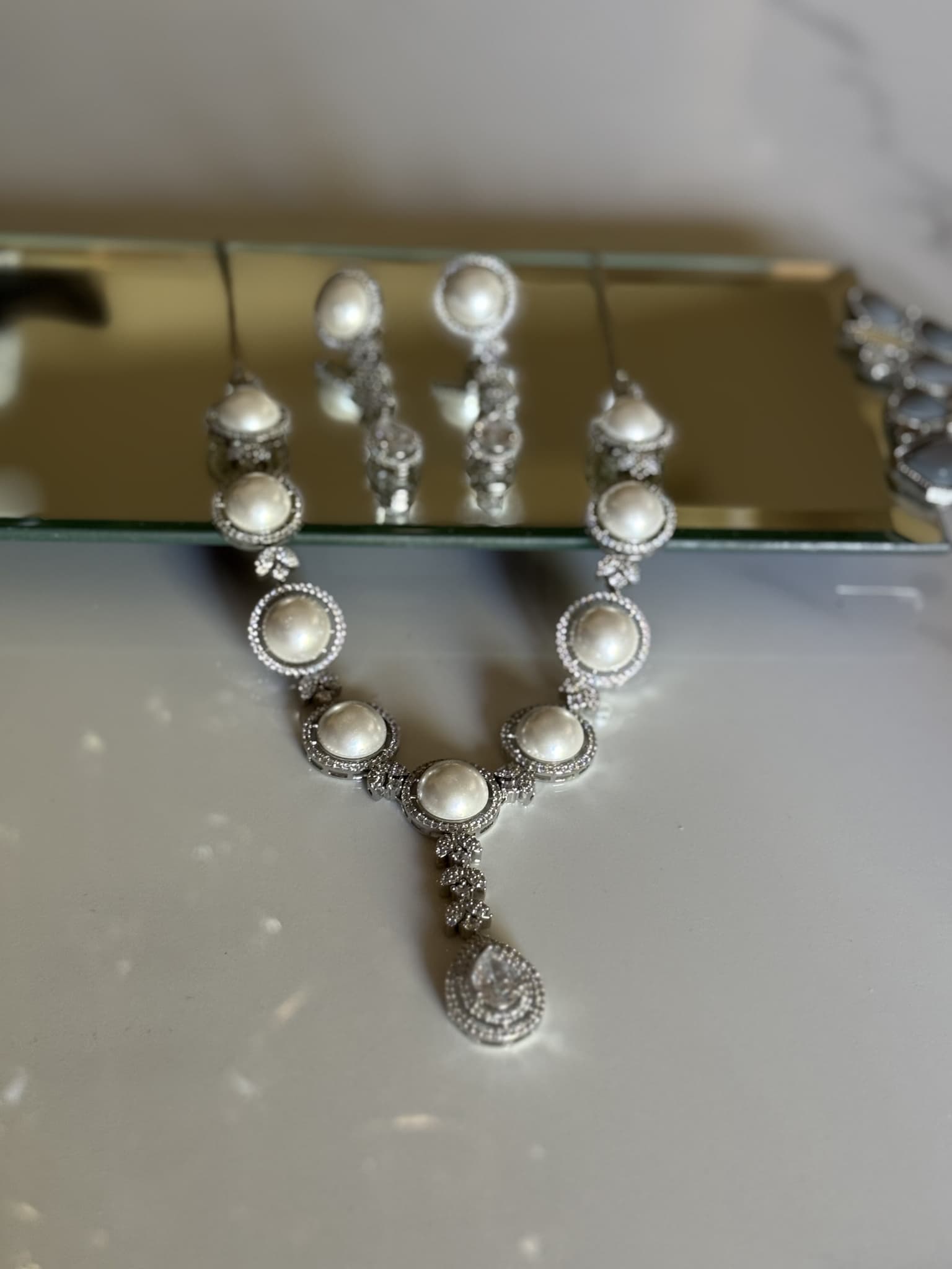 Pearl Halo Set