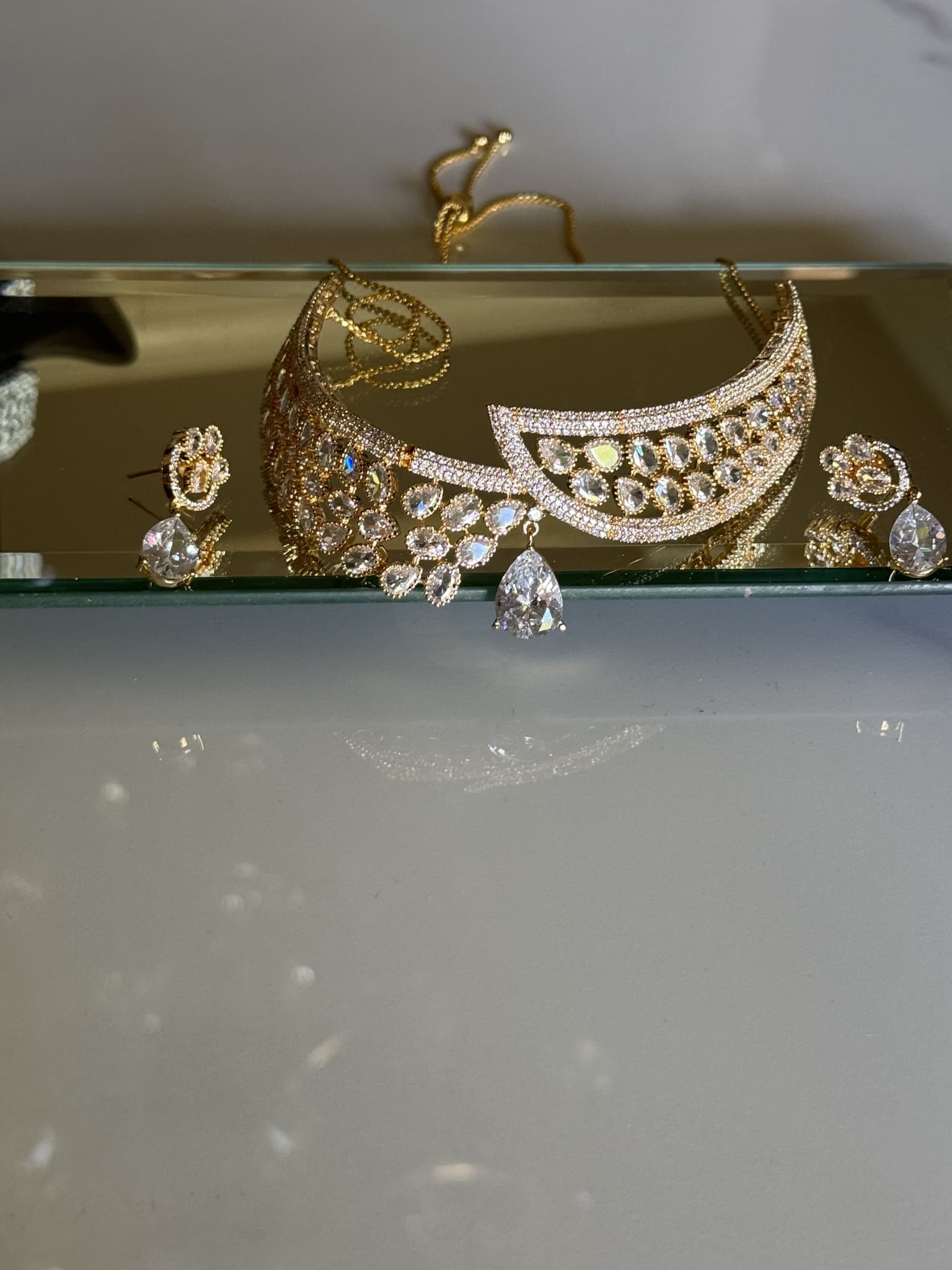Polki Crescent Set